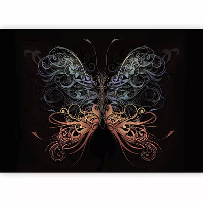 Wall Murals - butterfly with fancy wings on a black background - 89006 G-ART