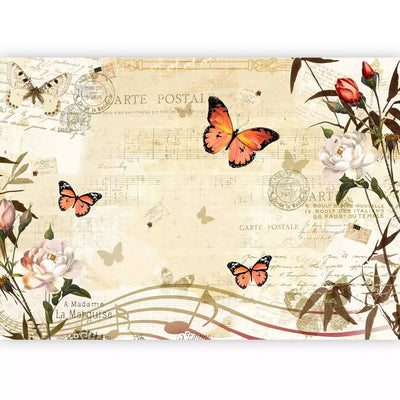 Wall Murals with butterflies - Butterfly melody, 61307G-ART