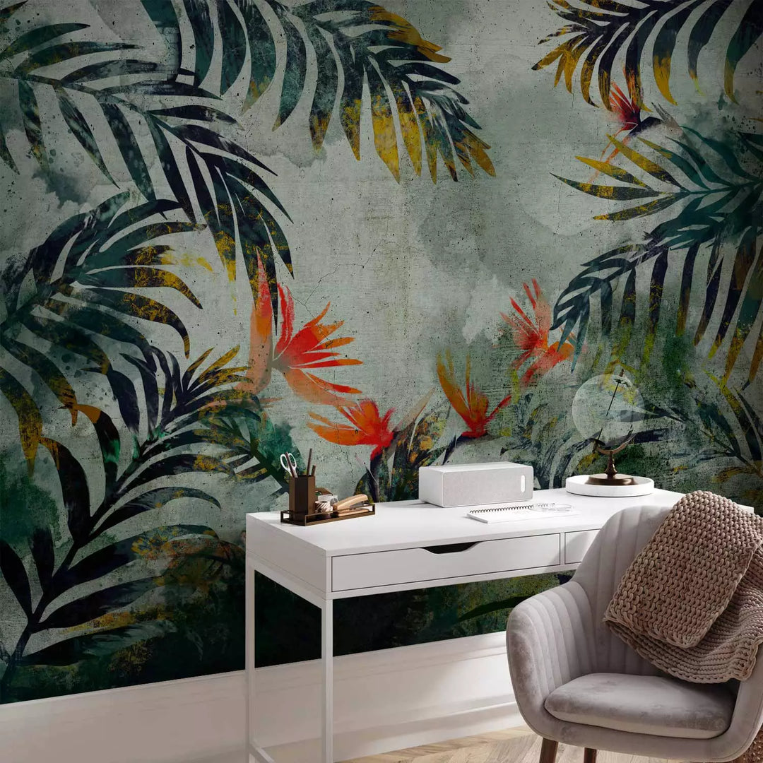 Fototapetes topiskā stilā - Džungļu ziedi, 135454 G-ART