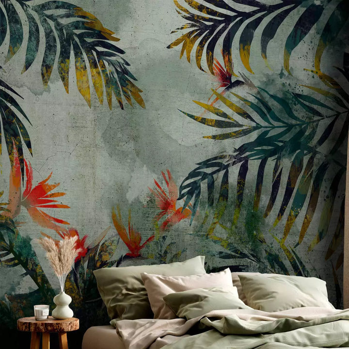 Fototapetes topiskā stilā - Džungļu ziedi, 135454 G-ART