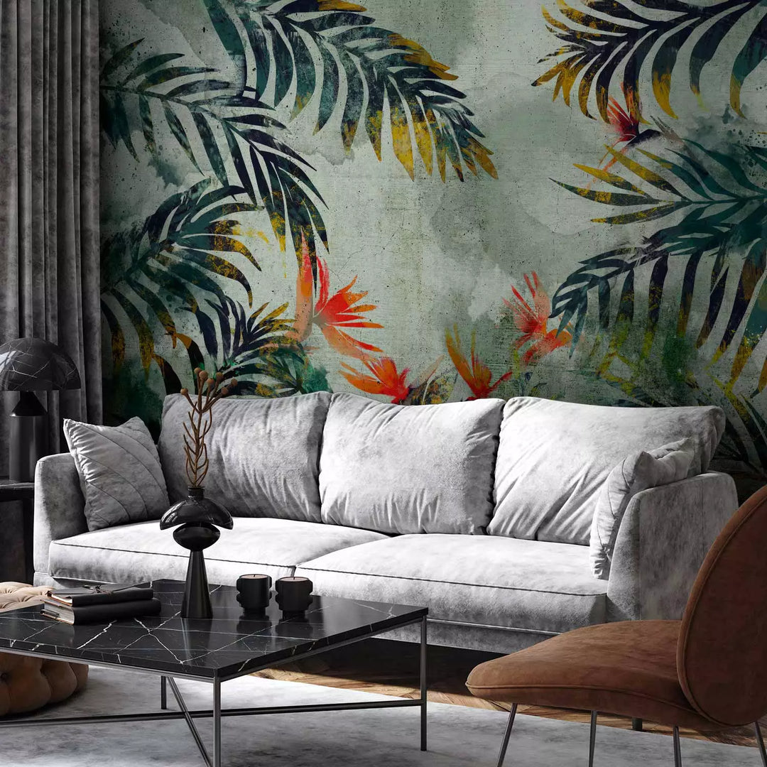 Fototapetes topiskā stilā - Džungļu ziedi, 135454 G-ART