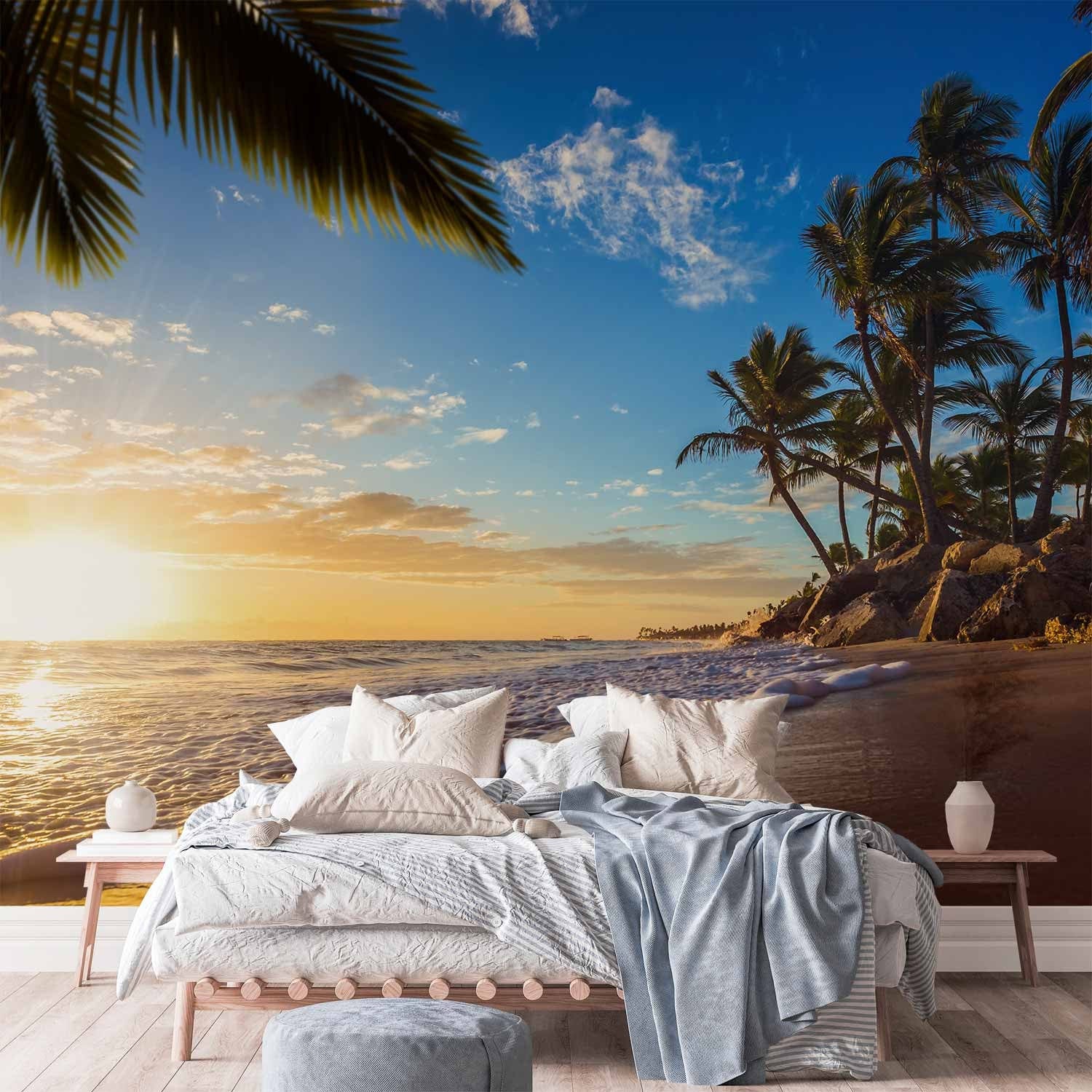 Fototapetes ar saulrietu - Tropiska pludmale, 64728 G-ART