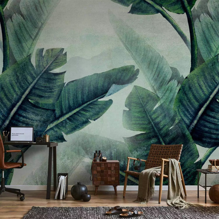 Fototapetes - Tropu lapas zaļā krāsā - 135975 G-ART