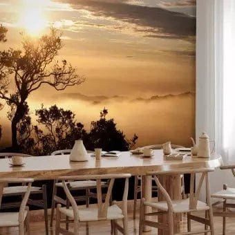 Fototapetes - Tropu mežs miglā saulrieta laikā - pasūtīt G-ART