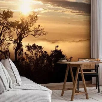 Fototapetes - Tropu mežs miglā saulrieta laikā - pasūtīt G-ART