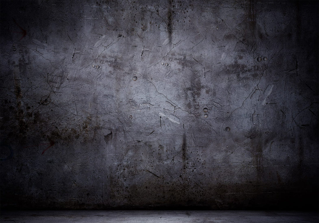 Dark gray photo wallpaper with a realistic concrete texture in black | Tapetenshop.lv