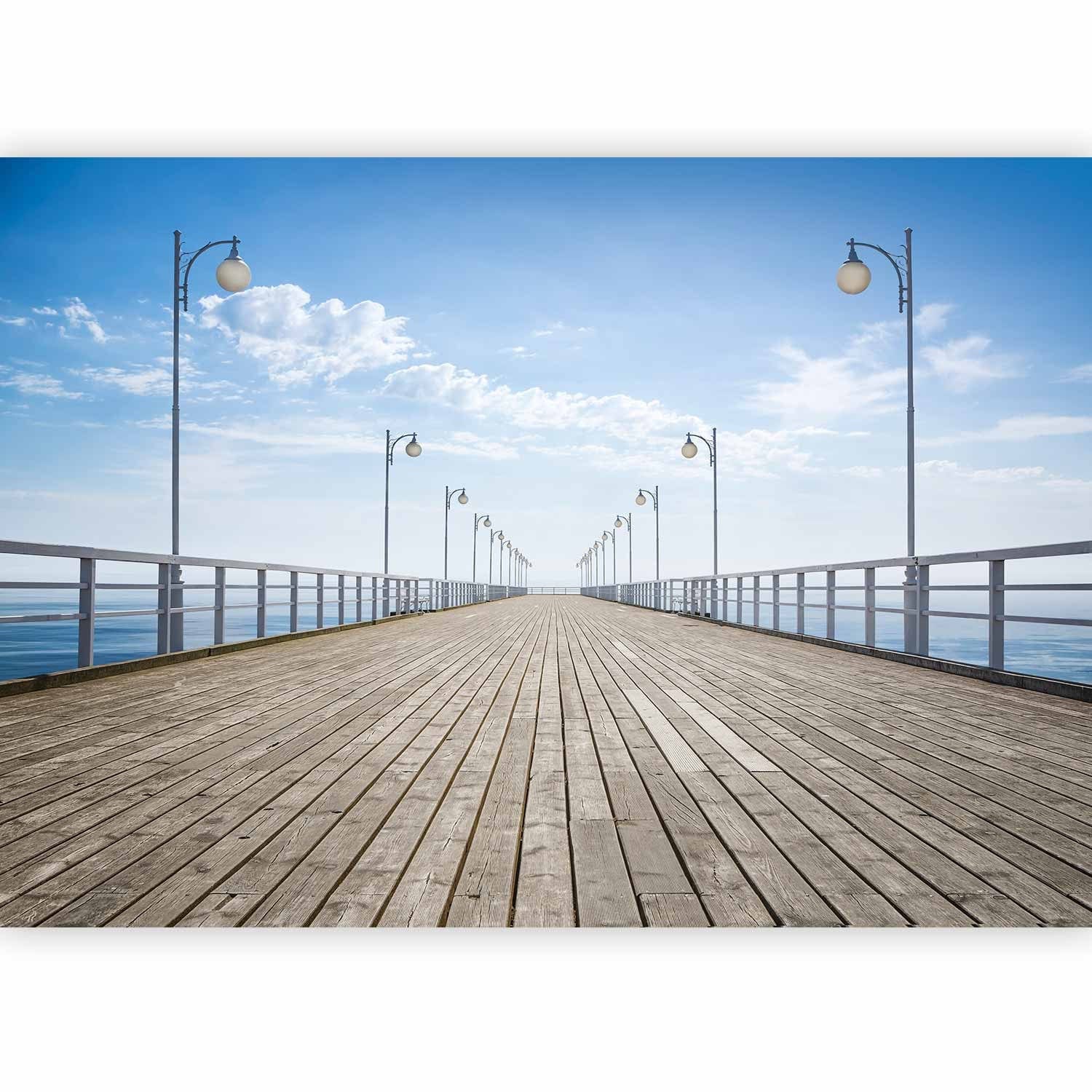 Fototapetes - Uz mola - ainava ar molu zem zilām debesīm - 61684  G-ART