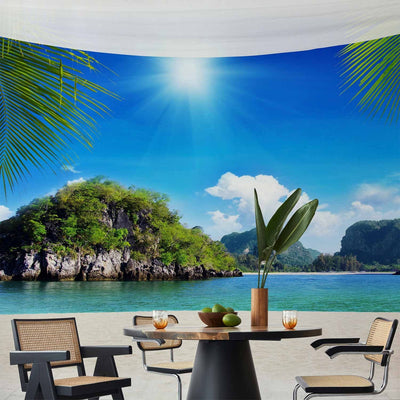 Wall Murals - Summer breeze - landscape with tropical islands at the Turquoise Sea - 61588 G -Art