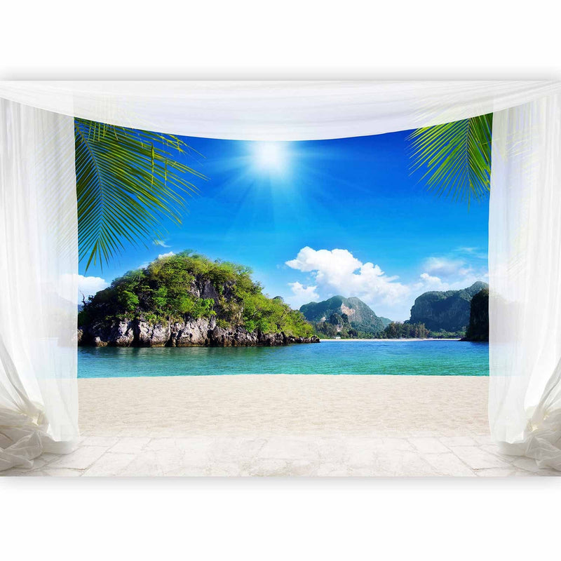 Wall Murals - Summer breeze - landscape with tropical islands at the Turquoise Sea - 61588 G -Art