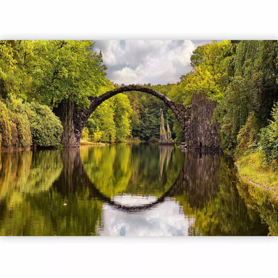 Valokuvatapetti - Velna Rakoče -silta Kromlaussa - Rhododendron Park Saksassa G-ART