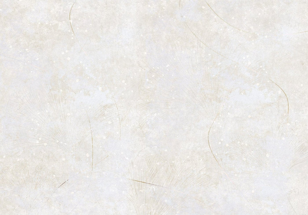 Fototapetes - Viegls krēmkrāsas fons ar lapu motīvu - dažādi izmēri G-ART