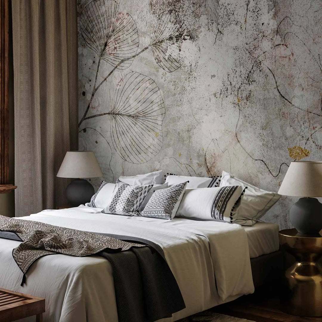 Fototapetes - Vintage Botāniskā Elegance, 148591, taupe toņos G-ART