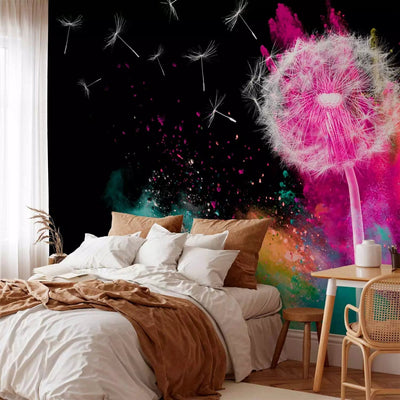 Wall Murals - Dandelions on a black background with multiple drastic, 90204g-art