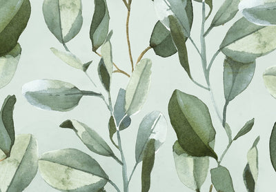 Wall Murals - Green leaves, 137296 G-ART