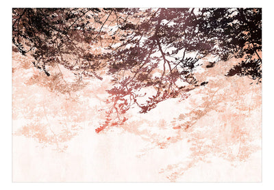 Fototapetes - Zari ar lapām uz gaiša fona, rozā toņos, 148811 G-ART