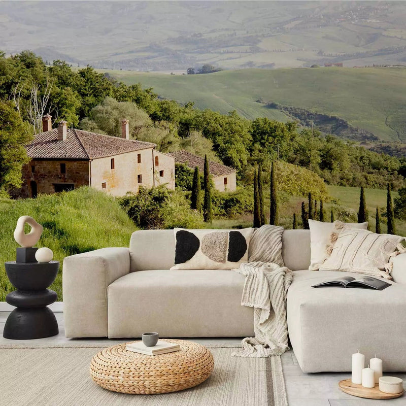 Wall Murals - Under the Tuscan sun, with trees in Italy with houseб 97316 G-ART