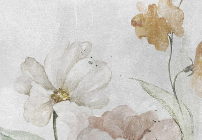 Fototapetes - Ziedi uz pasteļa zaļa fona, 142703 G-ART