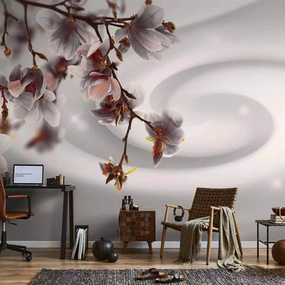 Wall Murals - white magnolia in bloom, 92739G-ART