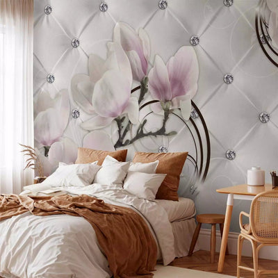 Wall Murals - Pink magnolia and gemstones on the skin surface, 64394g-art