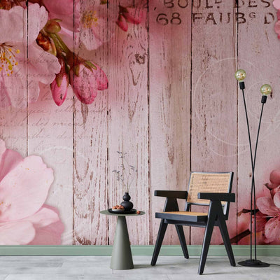 Fototapetes istabai - ziedu motīvs rozā krāsā - Rozā ābeļziedi, 92992  G-ART