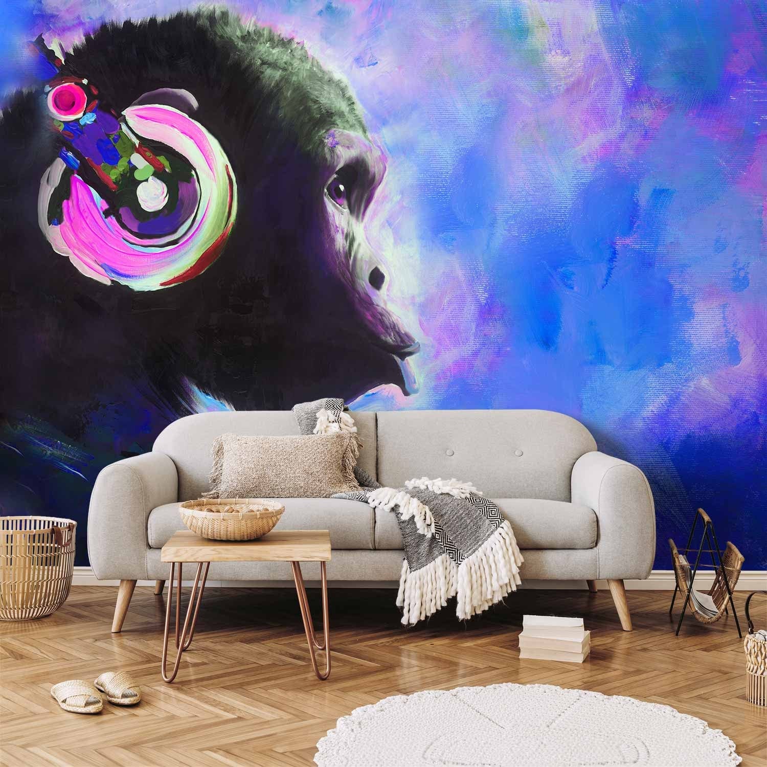 Fototapetes jauniešu istabai zilā krāsā - Zilā melodija, 89465  G-ART