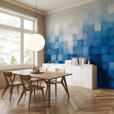 Wall Murals - blue abstraction - Blue squares, 161104 - buy G-ART