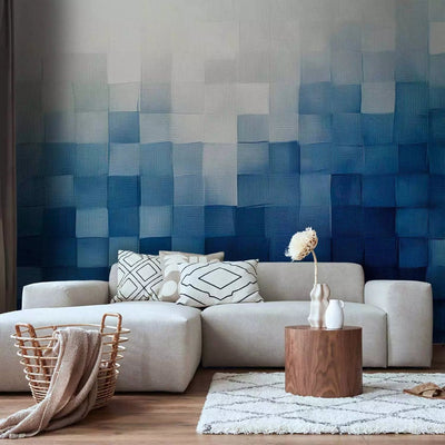 Wall Murals - blue abstraction - Blue squares, 161104 - buy G-ART