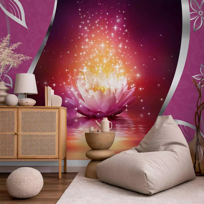 Wall Murals with lotus flowers in pink - starry lily, 60832g -art