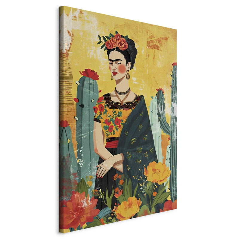 Frida Kalo - mākslinieciskais attēlojums ar kaktusiem, 152216, XXL izmērs G-ART