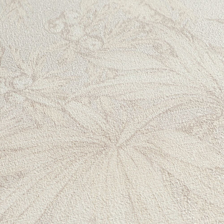 Light non-woven wallpaper with a matte botanical pattern and glossy background, 3007707