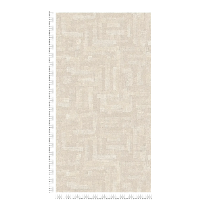 Gaišas, modernas tapetes ar ģeometrisku koka motīvu, bēšā krāsā, 782041 AS Creation