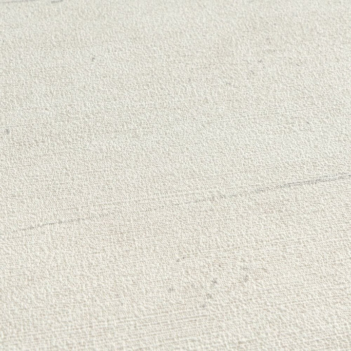 Light cream non-woven wallpaper with a linen texture and slight gloss, 3007721