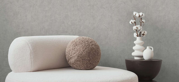 Light gray AS Creation non-woven wallpaper with concrete texture and slight gloss, 3007757