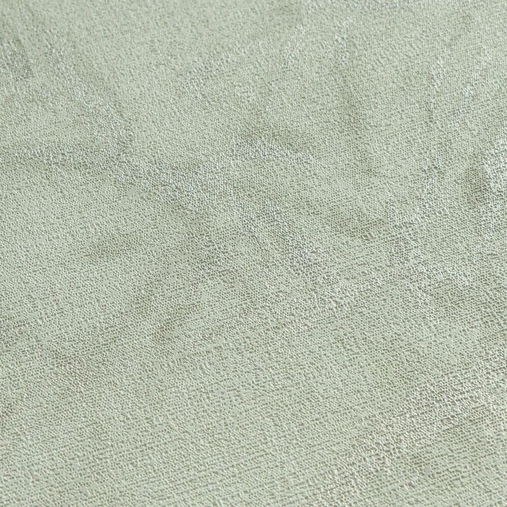 Light gray-green non-woven wallpaper with a bamboo leaf pattern and slight gloss, 3007700