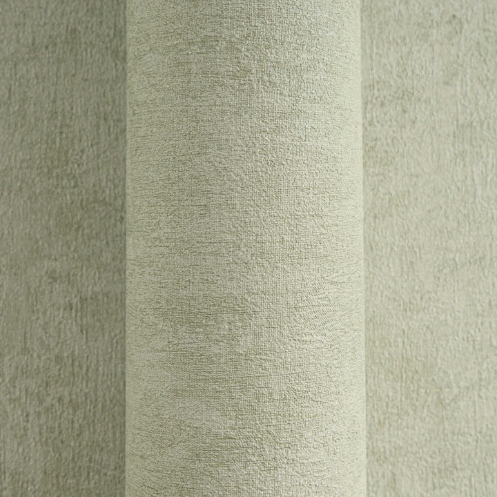 Light sage green AS Creation non-woven wallpaper with plaster texture and slight gloss, 3007767