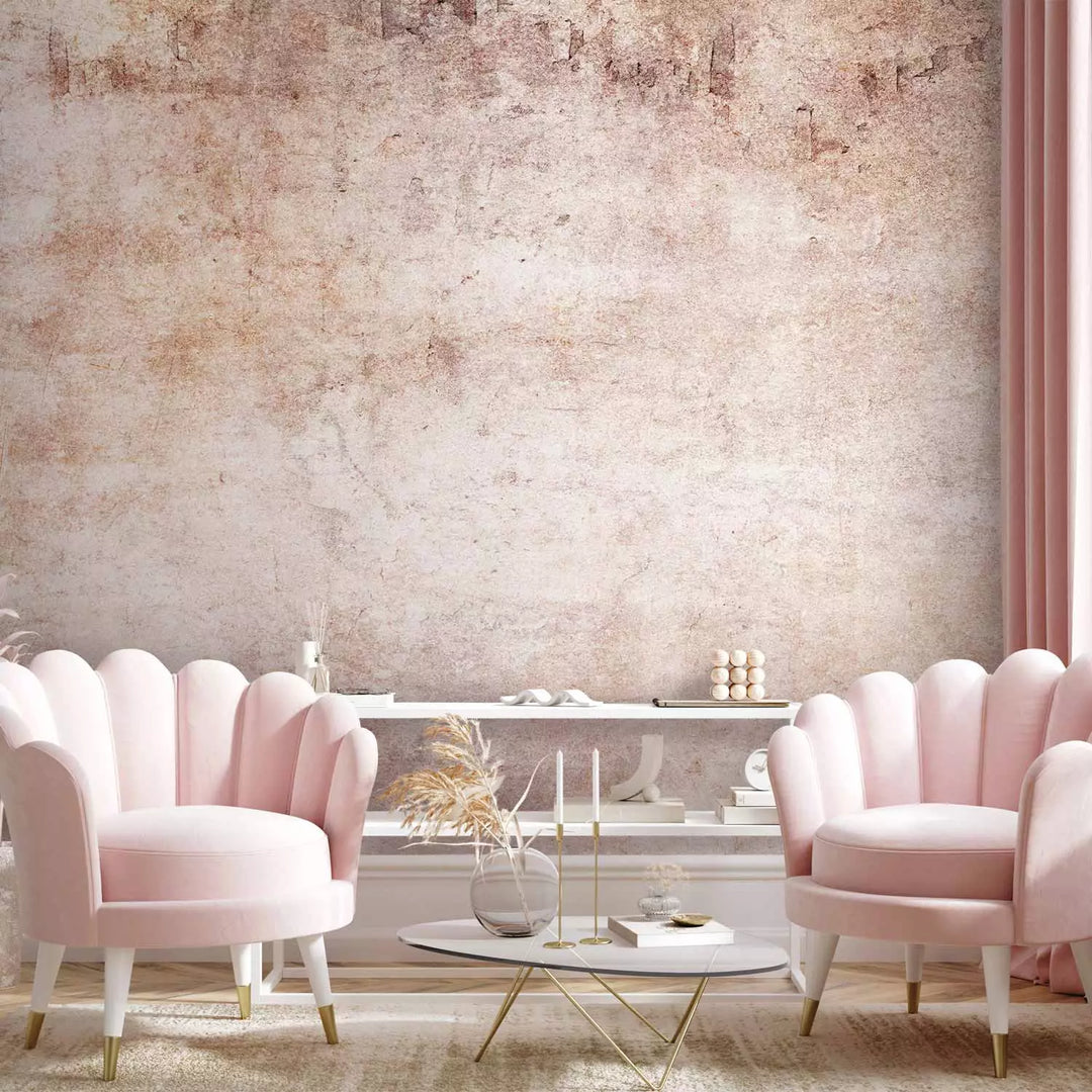 Wall Murals With an abstract background in beige - a gentle touch, 143169