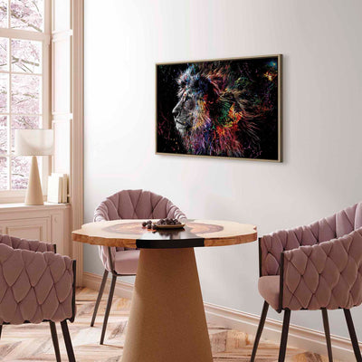 Painting in a wooden frame - Abstract lion G ART