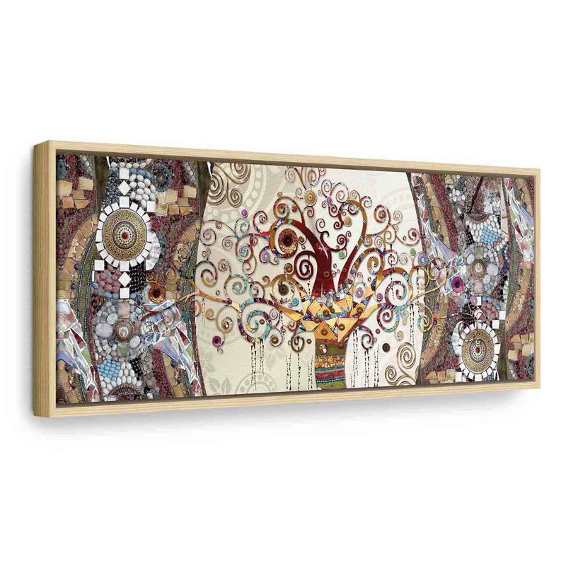 Painting in a wooden frame - Abstract mosaic G ART