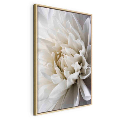 Painting in a wooden frame - White dahlia G ART