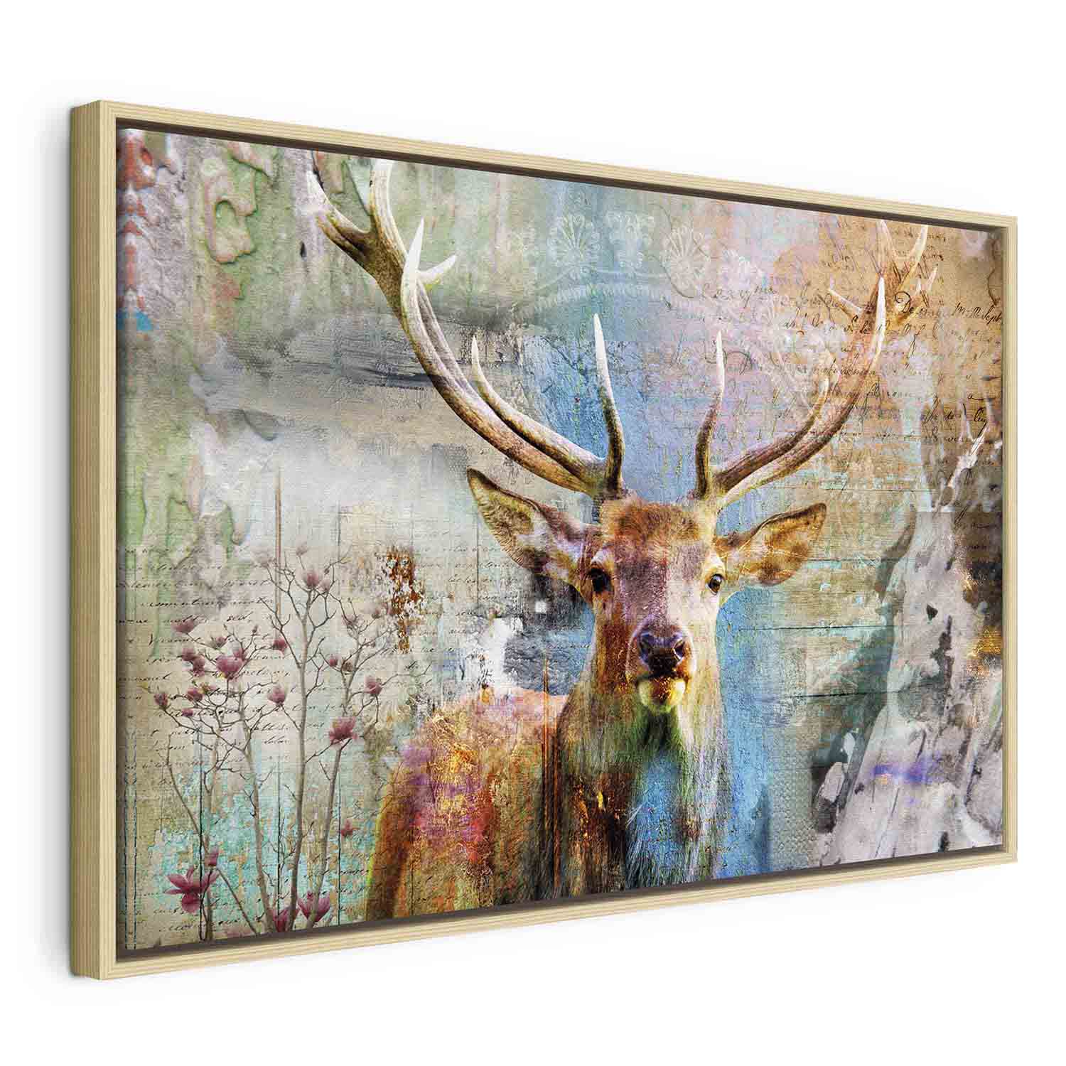 Glezna koka rāmī - Briedis - glezna modernam interjeram G ART