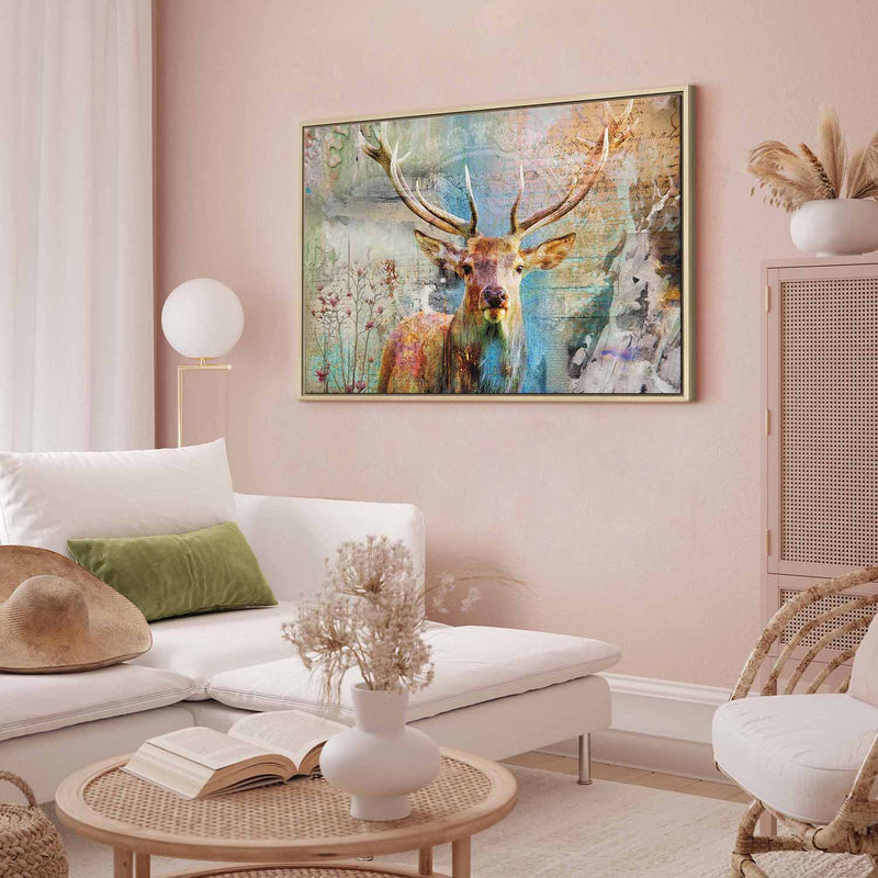 Painting in a wooden frame - Deer G ART
