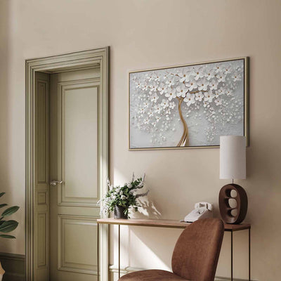 Painting in a wooden frame - The charming magnolia G ART