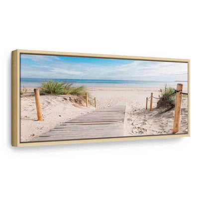 Painting in a wooden frame - Charming beach G ART