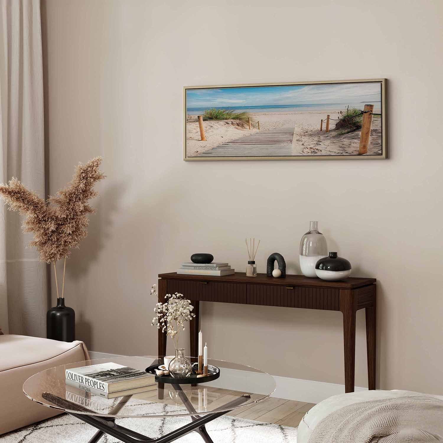 Glezna koka rāmī - Skaista pludmale - Vasara G ART