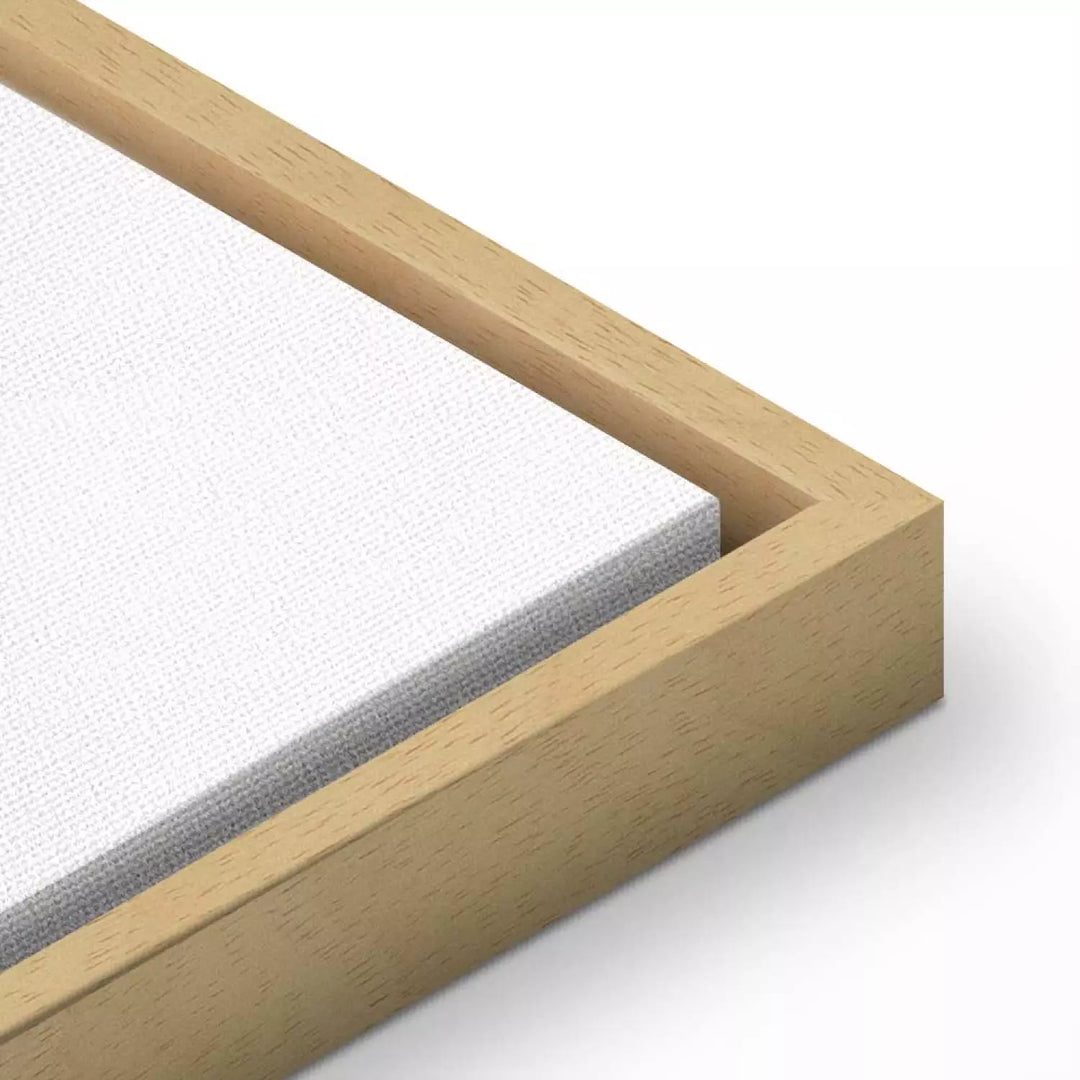 Glezna koka rāmī (dabīgā krāsā) - abstraktas zilas magones ART XL