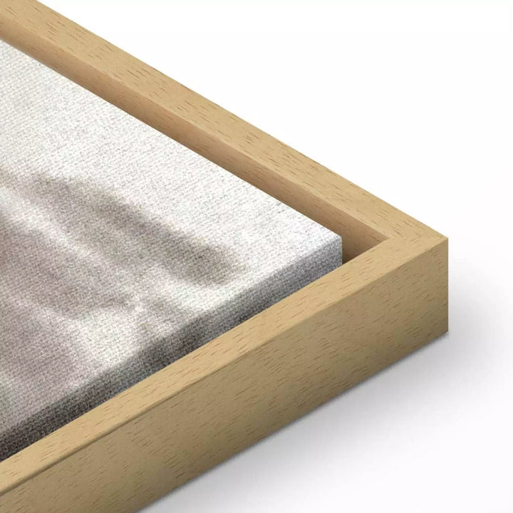 Glezna koka rāmī (dabīgā krāsā) - Magones akvareļu tehnika uz pelēka ART XL