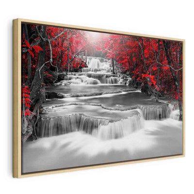 Painting in a wooden frame - Thought cascades G ART