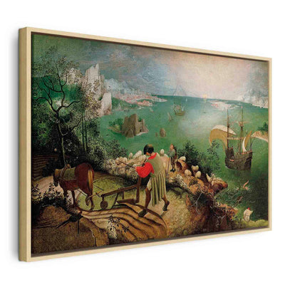 Painting in a wooden frame - The fall of Icarus G ART