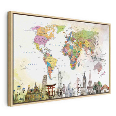 Painting in a wooden frame - Wonders of the World G ART