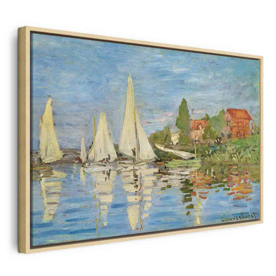Painting in a wooden frame - Regate Argenteuil G ART